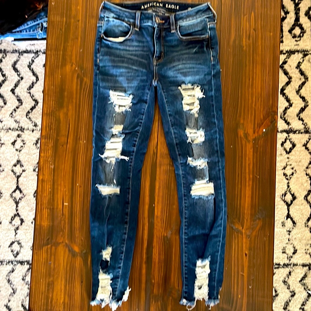 Distressed jeans